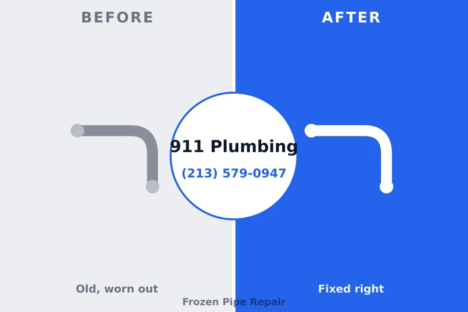 Before and after: plumbing repair New Buffalo, MI